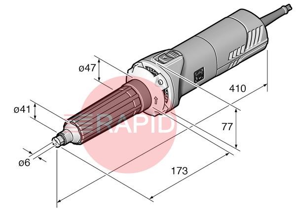 72231960  FEIN GSZ 8-280 PEL 750W Long Neck Die Grinder